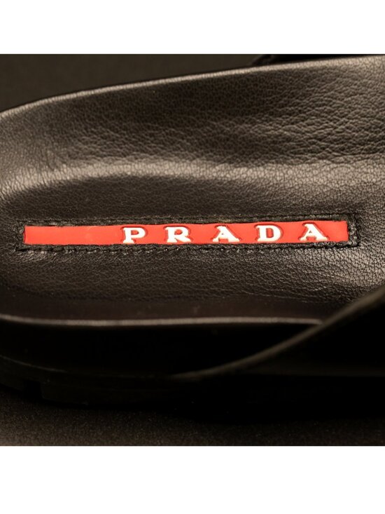 Black Prada Crisscross Slide Sandal main image 7